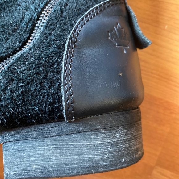 COPY - Pajar Canada Black Leather Boots 42 9 9.5 - Picture 6 of 9